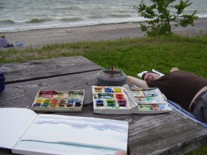 I always paint at Rock Point. The view never changes, just the approach.
