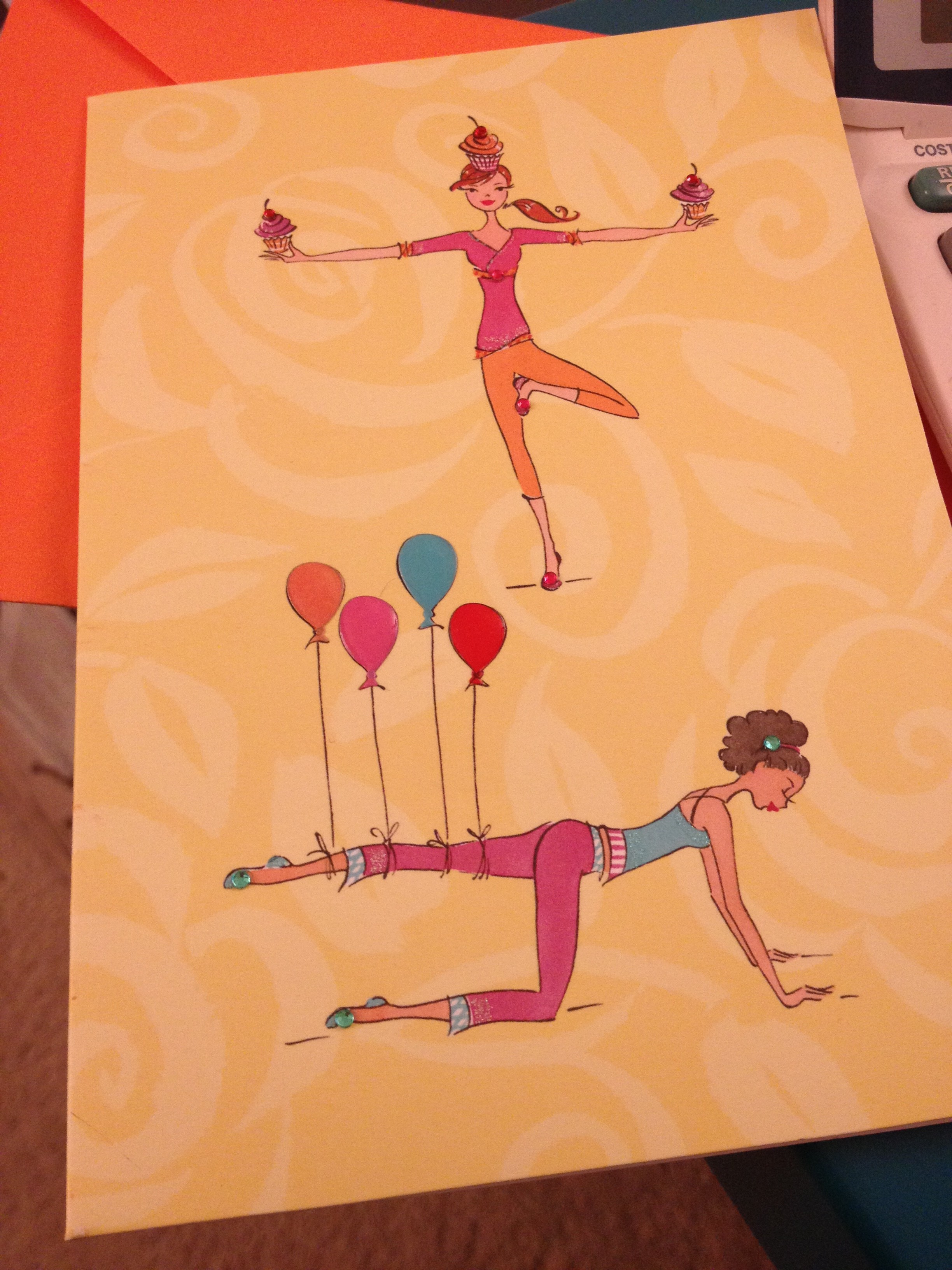 Evidence of my very yogi birthday. Even my card from the biffles was yoga themed.