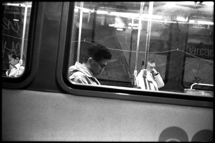 0229_11A black and white photograph, subway train, san francisco, ca 2012