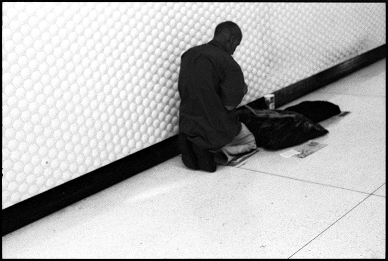 black and white photograph homeless man san francisco