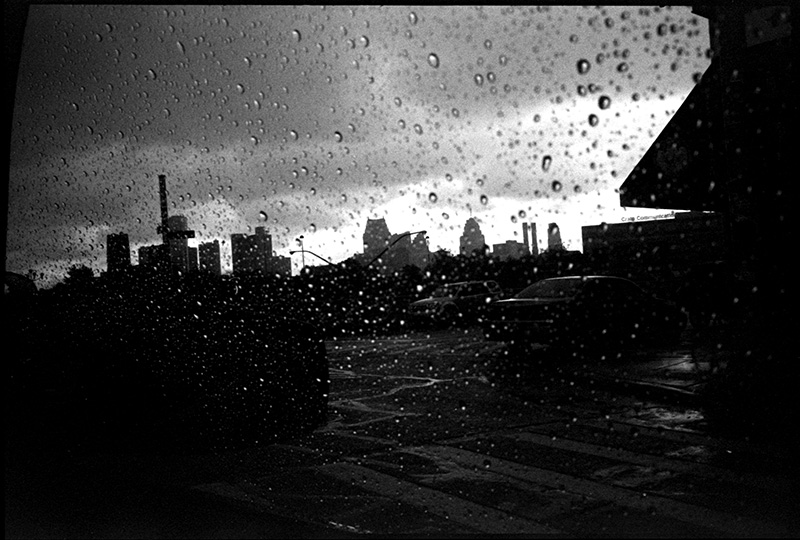 black and white photograph, 0276_30 Detroit Skyline