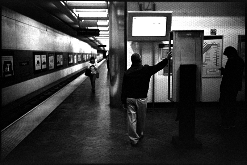 black and white photograph 0277_07A Montgomery Street Muni Station, San Francisco