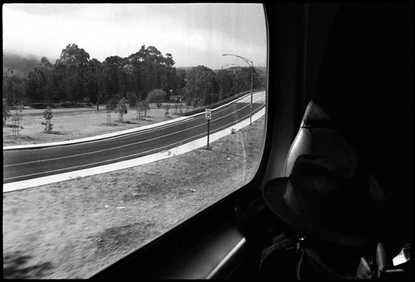 Black and White Photograph: Southbound Train Window