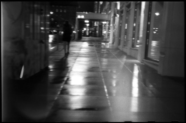 Black and White Photograph: Post St., San Francisco, 1:00 AM