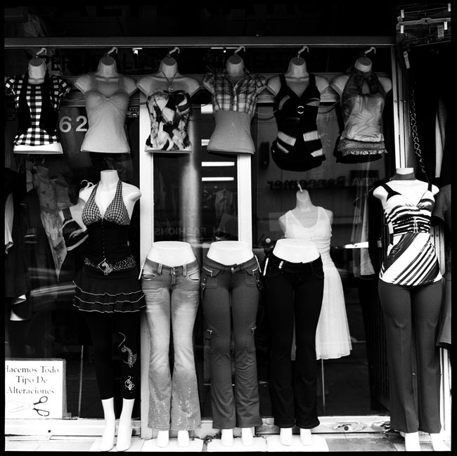 Black and White Photograph: Mannequins on Mission Street