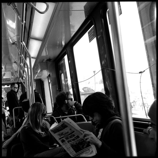Black and White Photograph: Muni Train, San Francisco