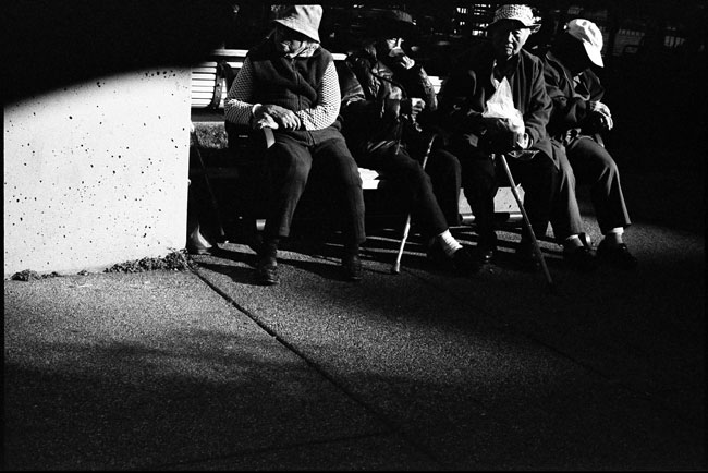 Black and White Photograph: Portsmouth Square, Chinatown San Francisco