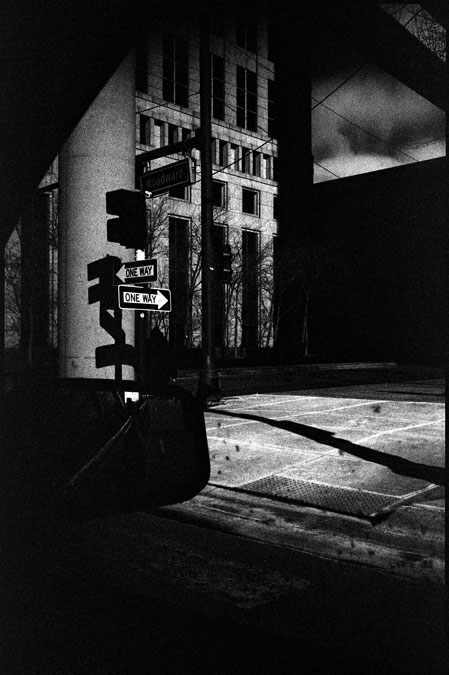 Black and White Photograph: Woodward Ave., Detroit, 2010