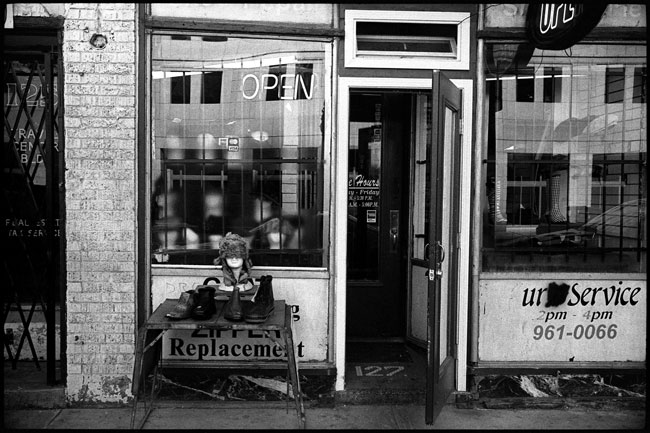 Black and White Photograph: Store Front, Lafayette Blvd, Detroit, MI, 2010