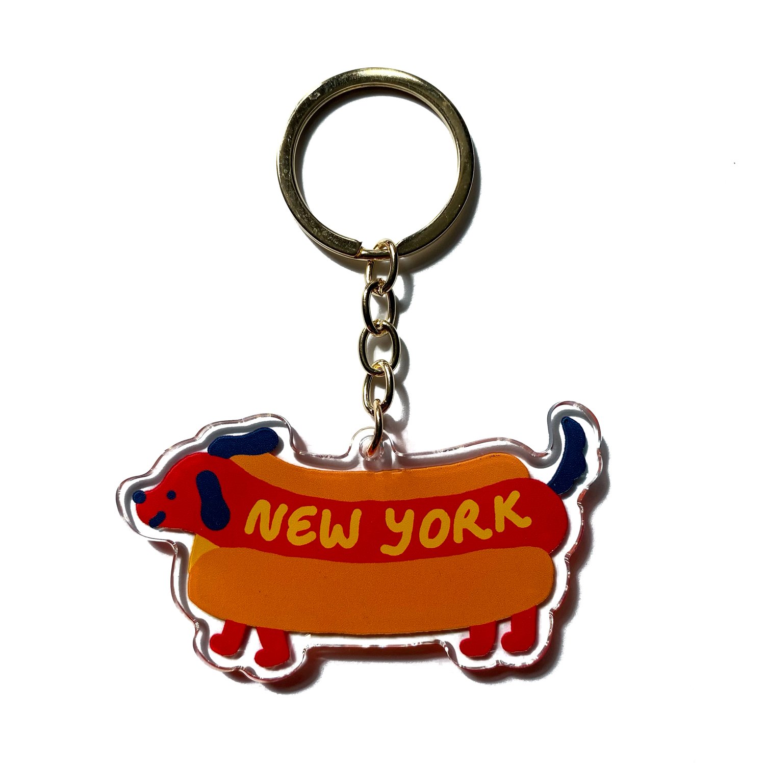 New York Hot Dog Epoxy Keychain — Keiko Nabila Yamazaki