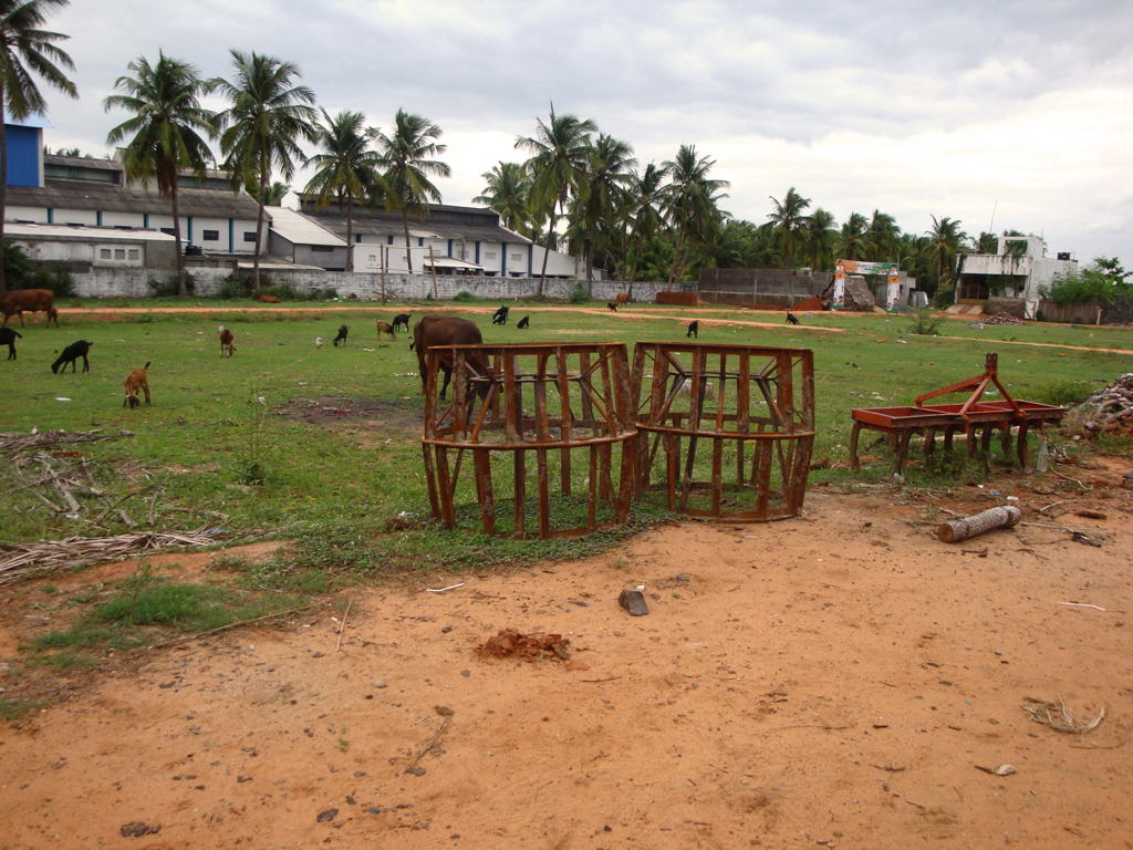 Outside the canteen at Villianur