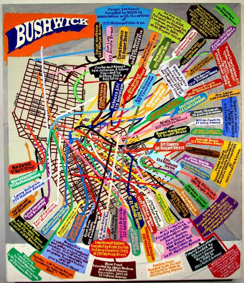 Bushwick Map (study) 42 x 36 2010-2011
