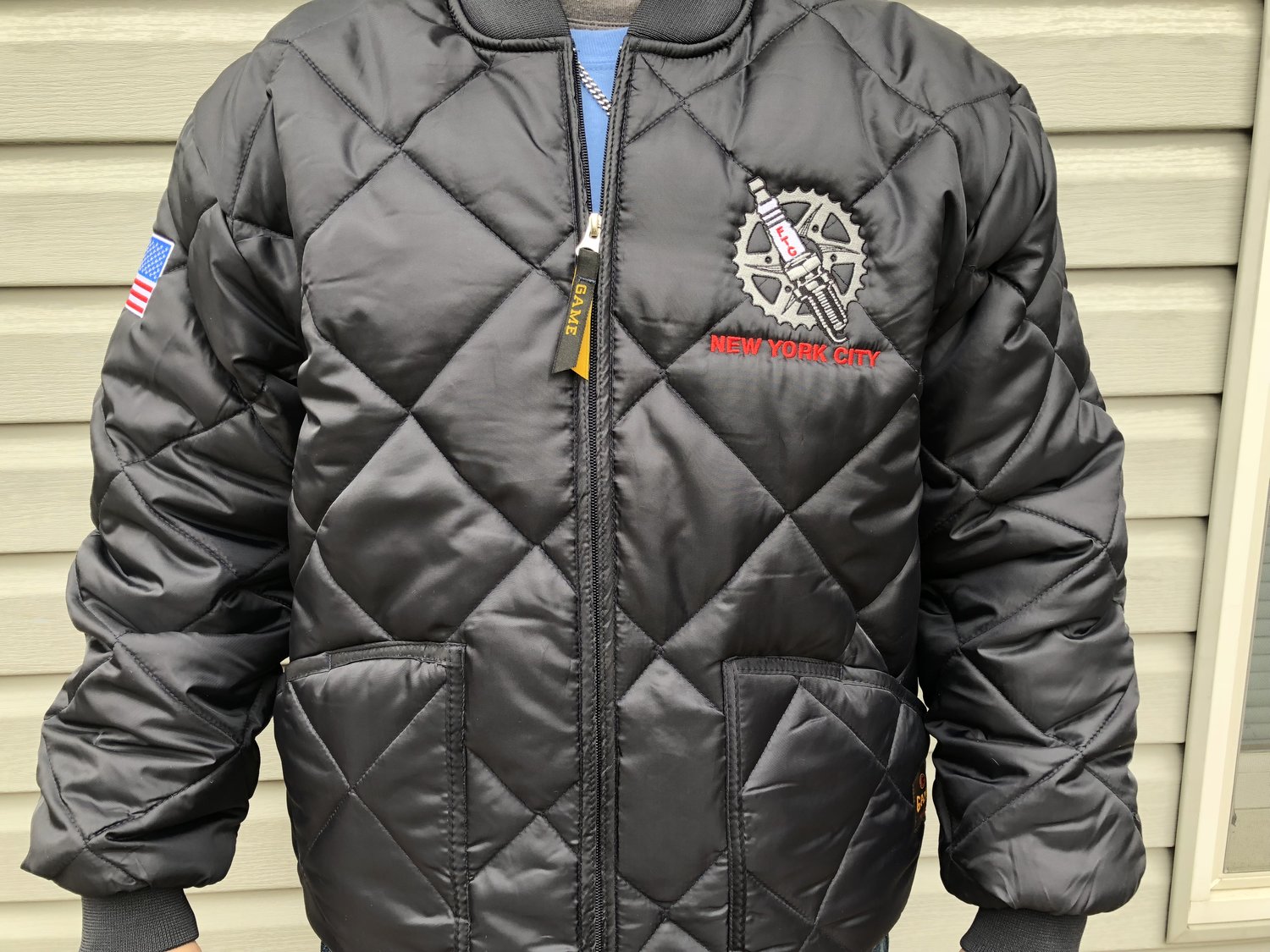 Sportswear Quilt FTC Cycles Throttle — Full NYC Jacket Diamond Game