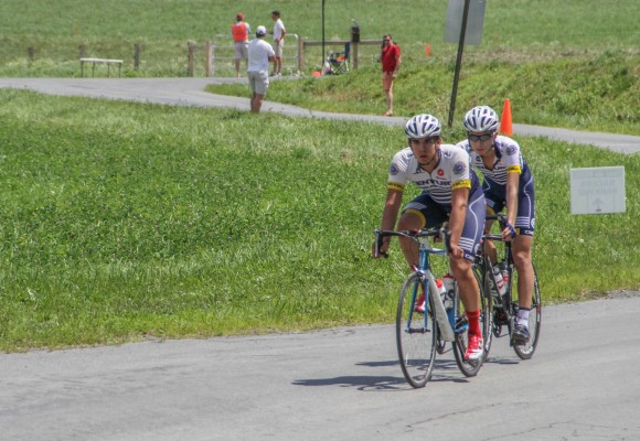 Kaan and Justin during the road race