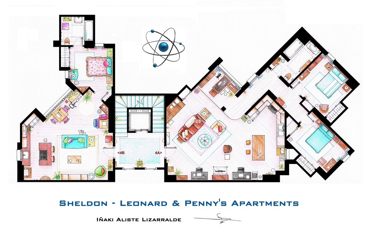 From Friends To Frasier 13 Famous Tv Shows Rendered In Plan