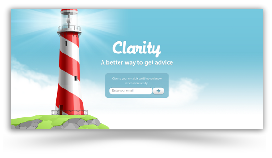 Clarity.fm Launch Screen