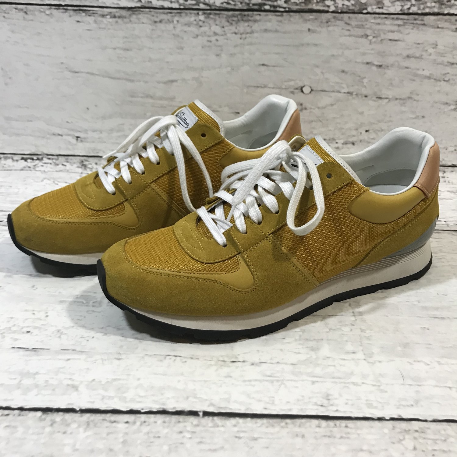 vuitton yellow suede