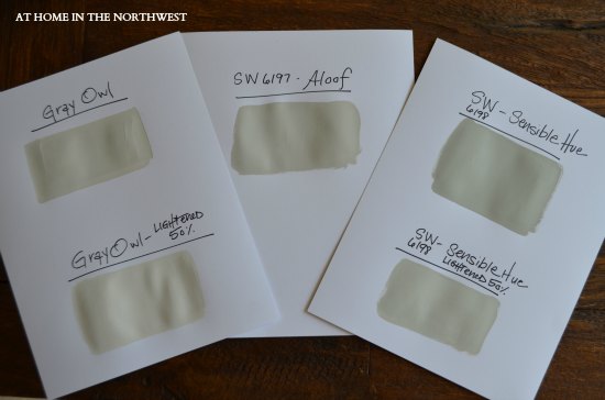 GRAY PAINT SAMPLES  AT HOME IN THE NORTHWEST BLOG