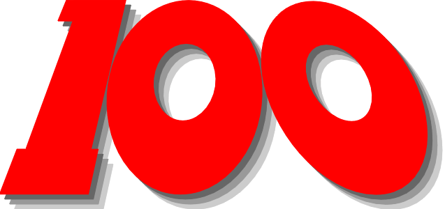 Image result for 100 sign