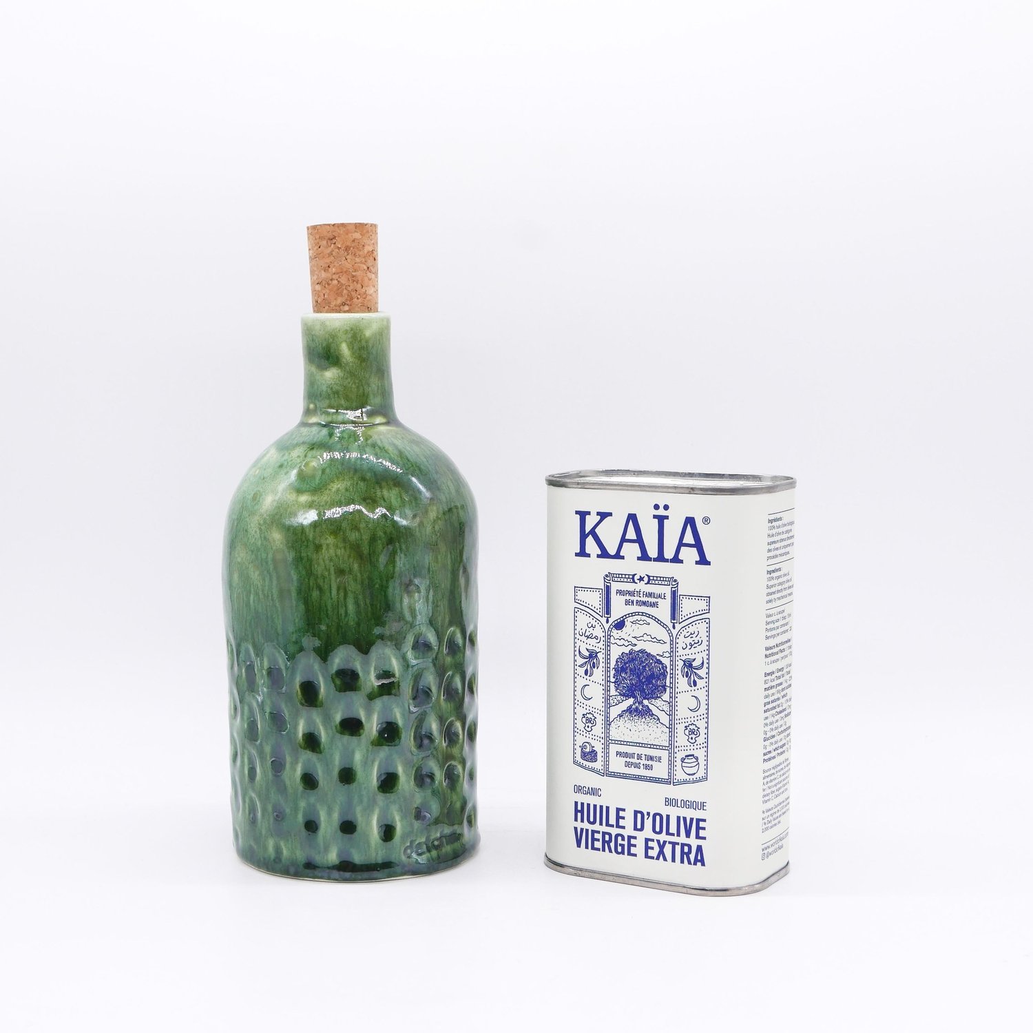 Coffret dégustation : huilier en céramique et huile d'olive vierge extra  Bio Kaïa — Datcha