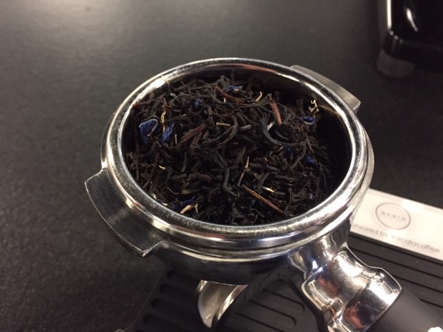 Specialty tea before being brewed in an espresso machine