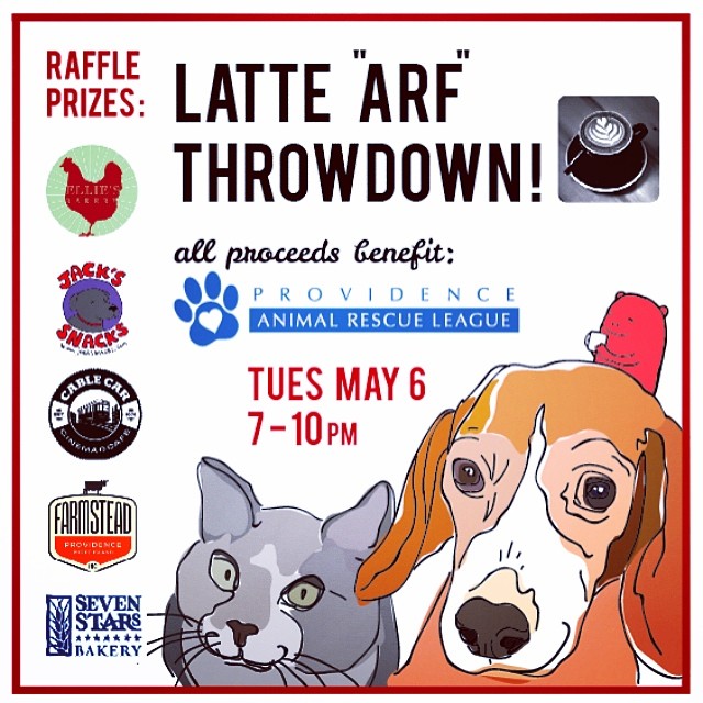  This latte art throwdown in Providence, R.I. asked for donations at the door, as well as hosting a raffle of awesome, high priced prizes from favorite local businesses.   