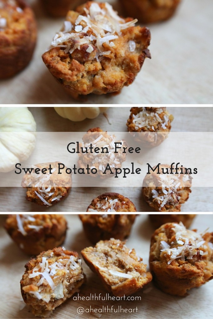 Gluten Free Sweet Potato Apple Muffins via ahealthfulheart.com!