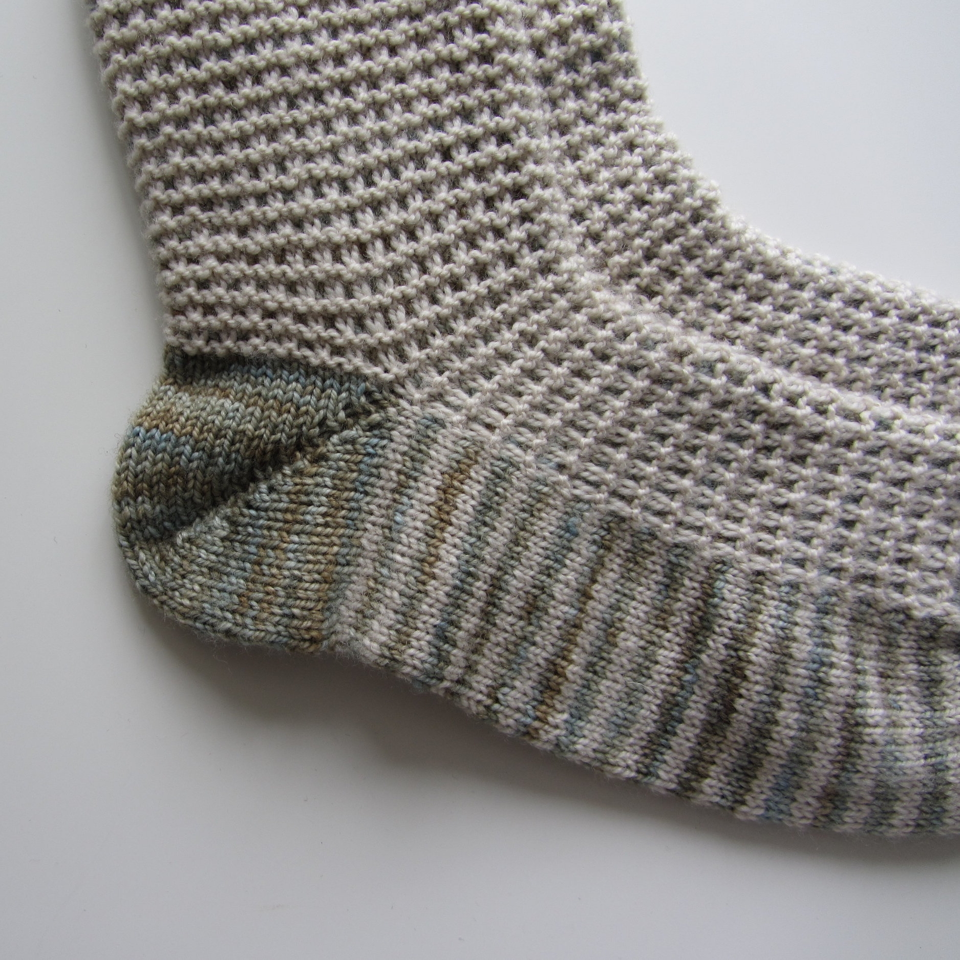 knitting a heel on a sock