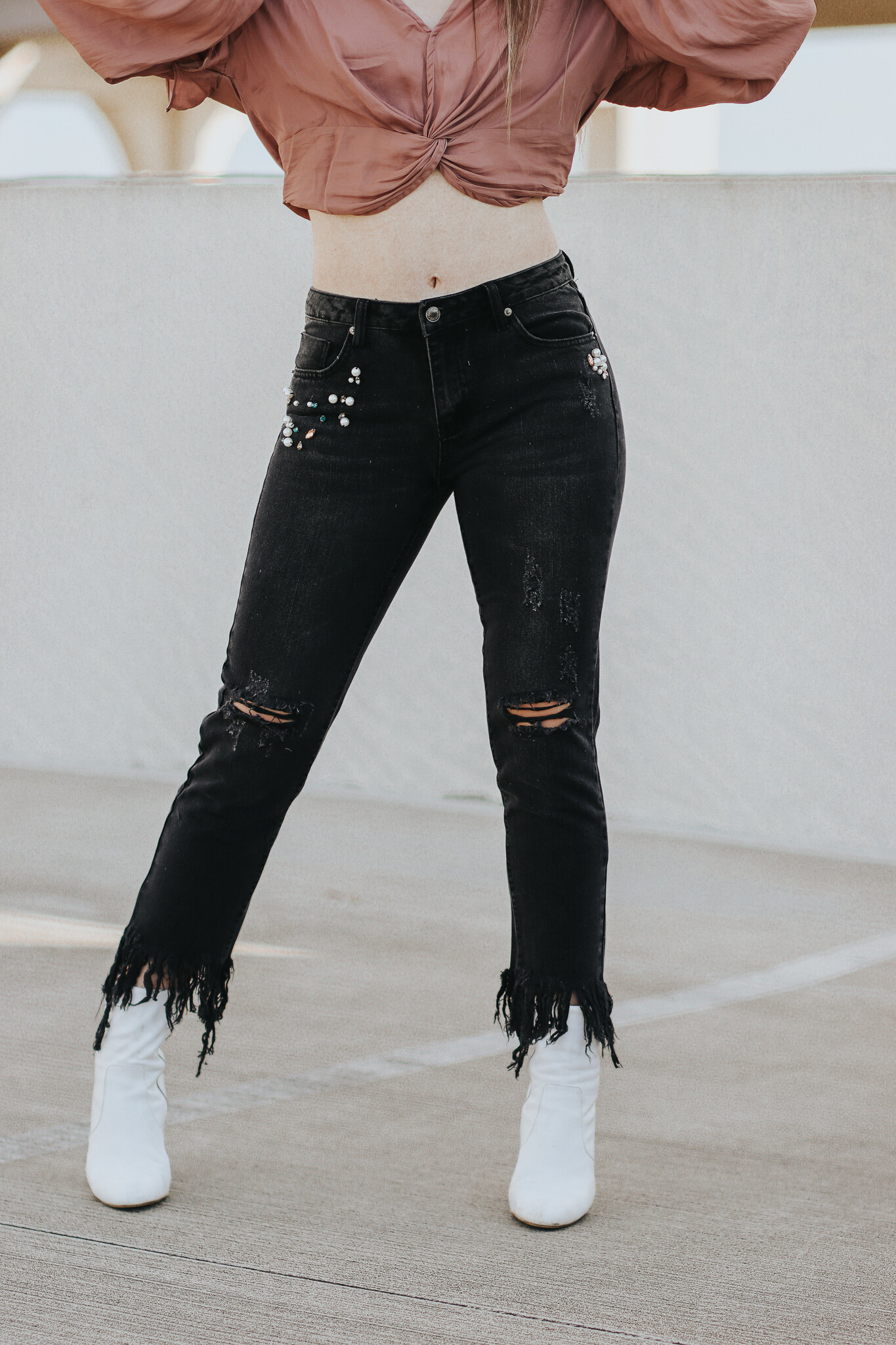 Mid Rise Pull On Flare Jeans in Black – Sweet Sassafras Boutique