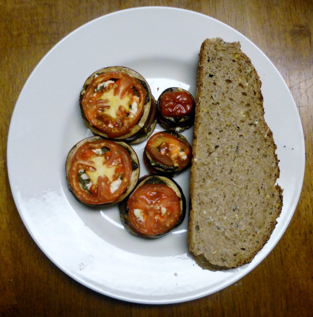 Eggplant and Tomato Stacks