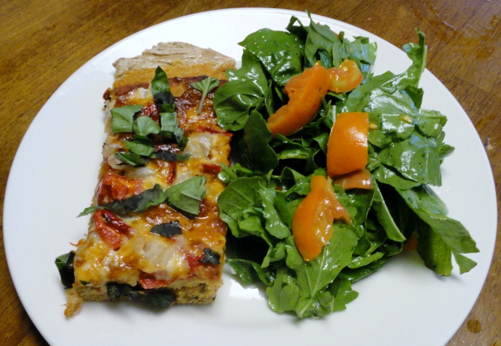 Pizza with Arugula Salad