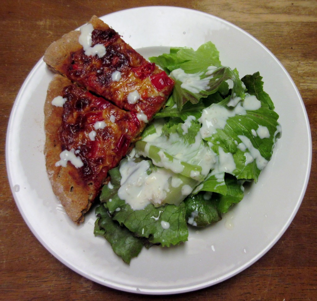 Pizza with Salad
