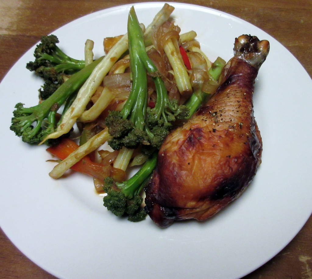 Soy Marinated Chicken and Stir Fried Vegetables