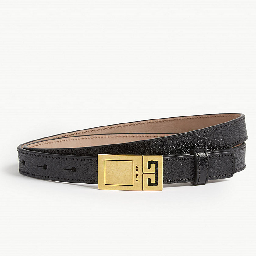 Givenchy Black Double G Plaque Buckle 