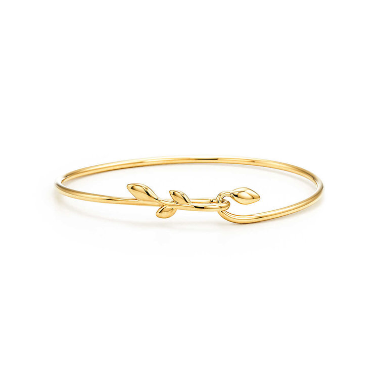 tiffany olive leaf bracelet gold