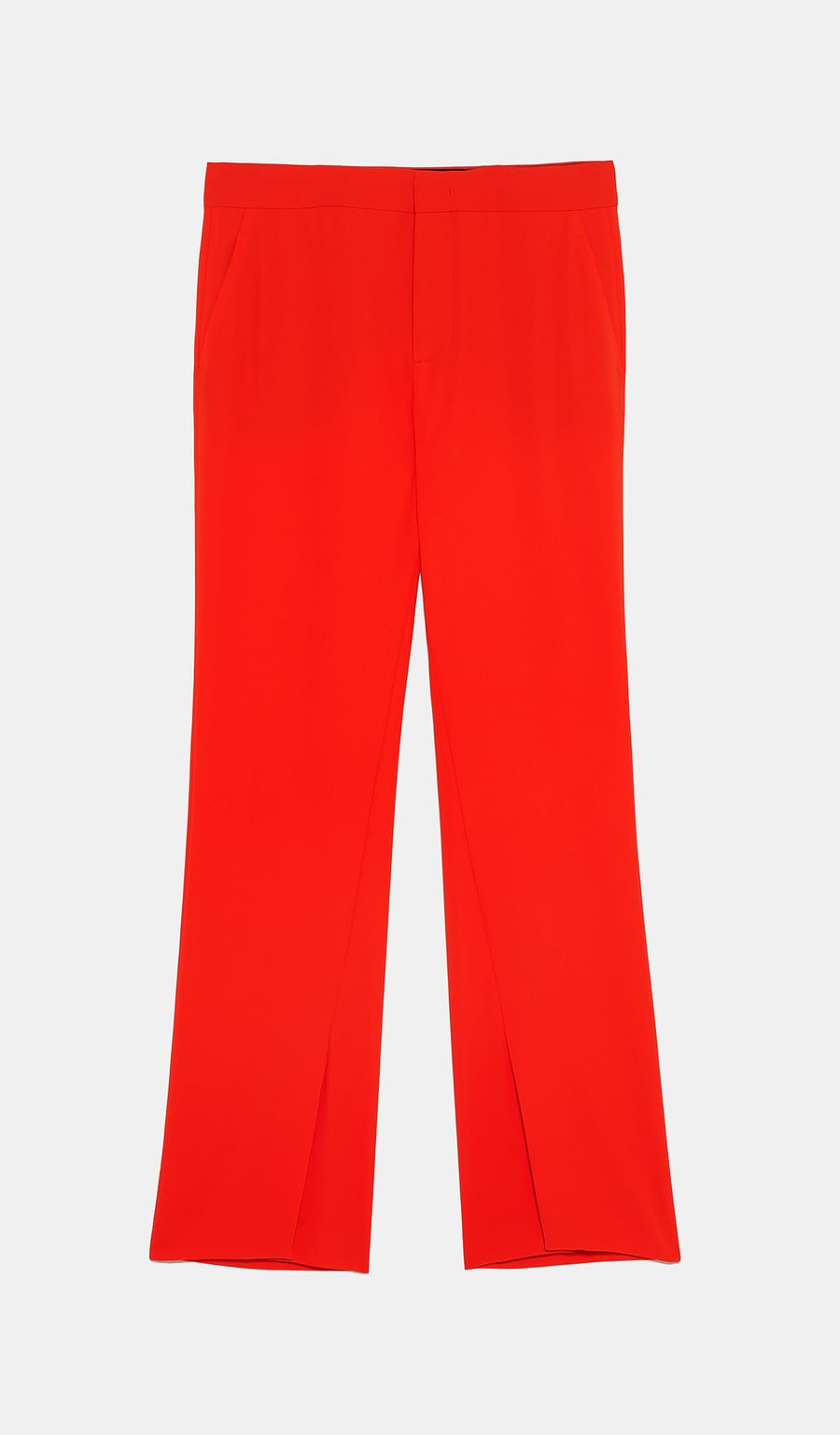 orange trousers zara