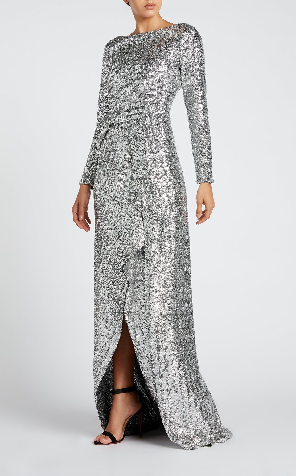 roland mouret silver dress