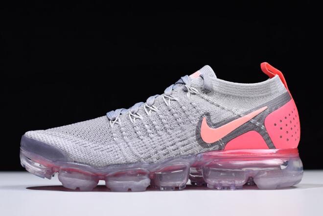 white & pink air vapormax flyknit 2 sneakers