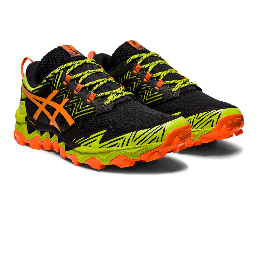 neon asics running shoes