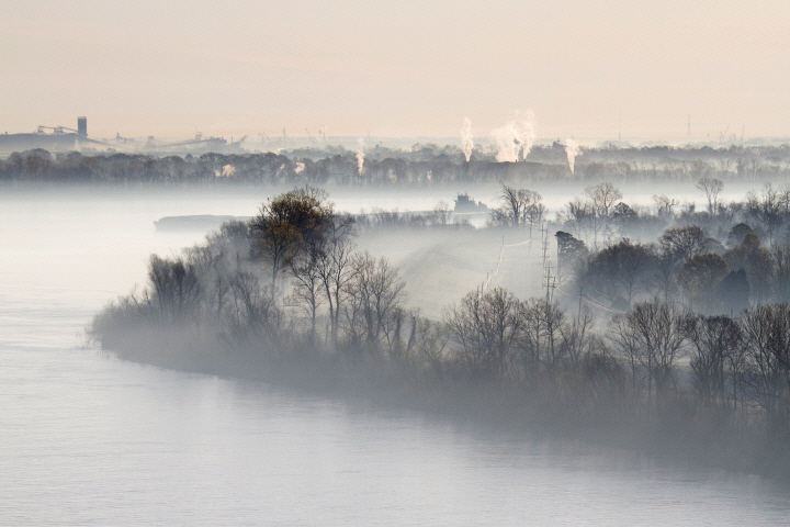 Mist Shrouded River