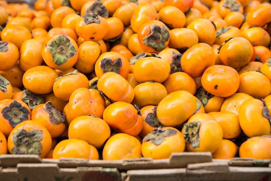 Persimmons for sale at farmer's market