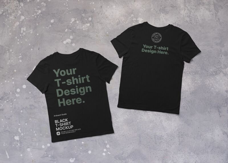 Seduce Go up Turn down Black Regular Fit T-shirt Mockup Template