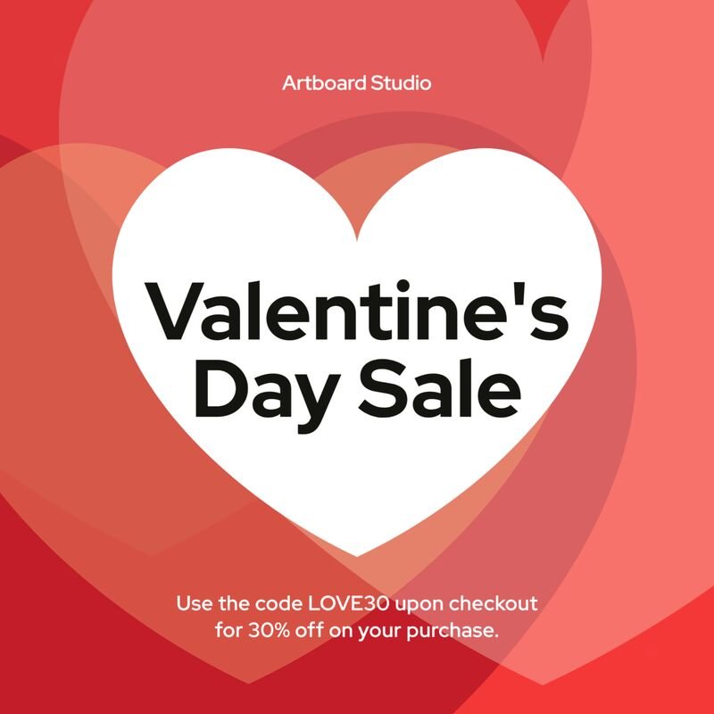 Animated Valentine's Day Square Instagram Post Template