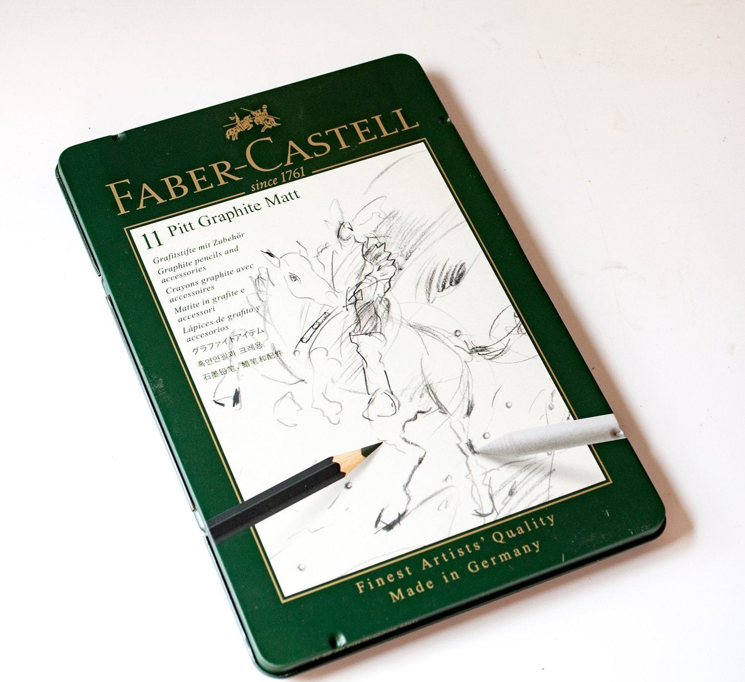 Faber-Castell : Pitt Graphite Matt Pencil : Tin Set of 6