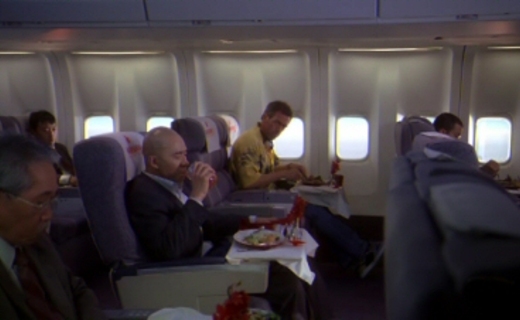  Several ‘airplane experts’ in the comment section of Dr. Morrison’s blog are angry because the seating is totally unrealistic. So that part gets a D for stupid chair arrangement. 