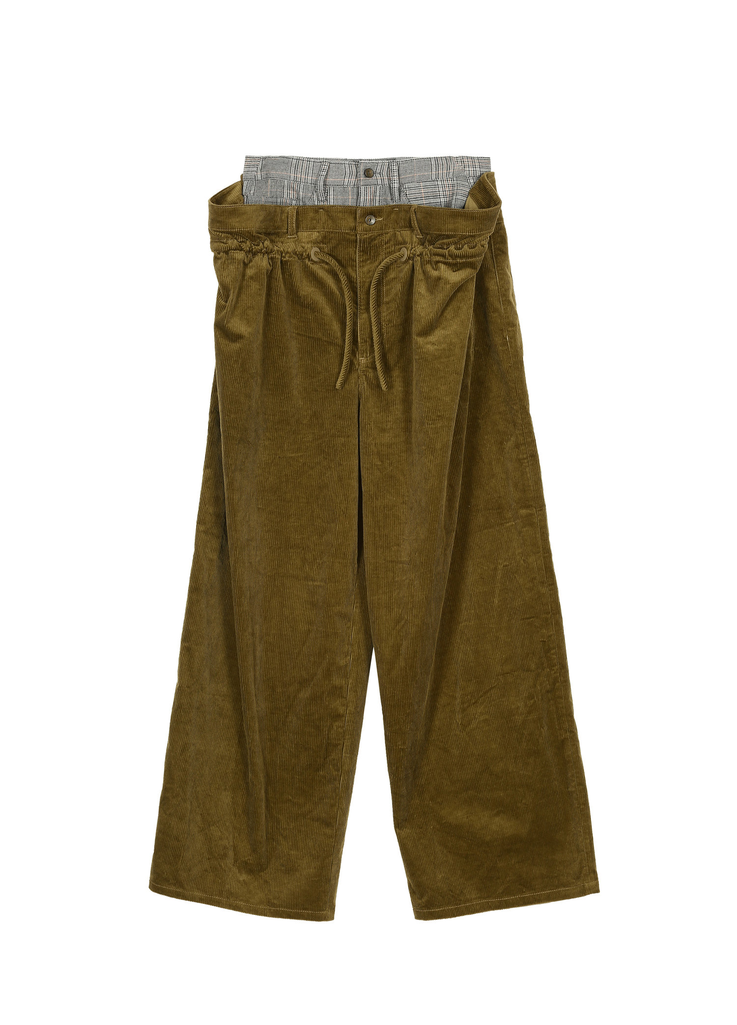 Double Waisted Pants (Green/Black) — JNBY