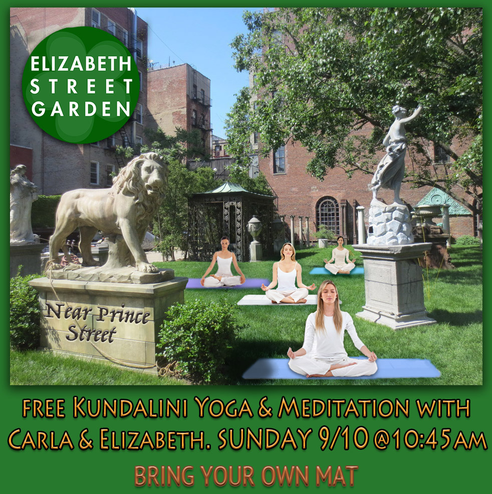 Elizabeth Street Garden Official Website Calendar Free Yoga