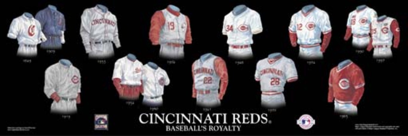 Framed Evolution History Cincinnati Reds Uniforms Print — The  Greatest-Scapes