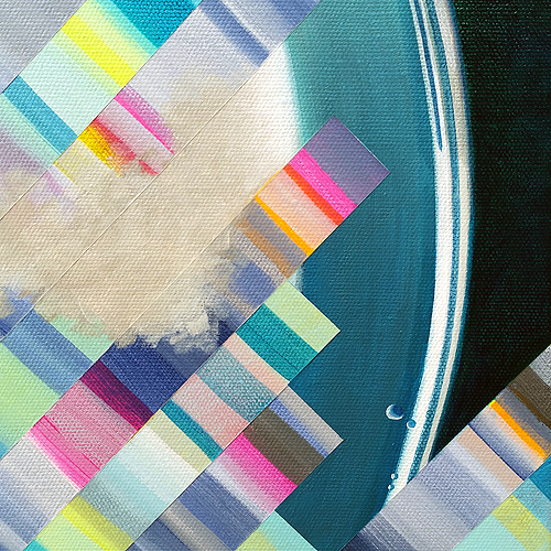 Martini: Head Clog II (Detail view 2). Acrylic on canvas, 24 x 2