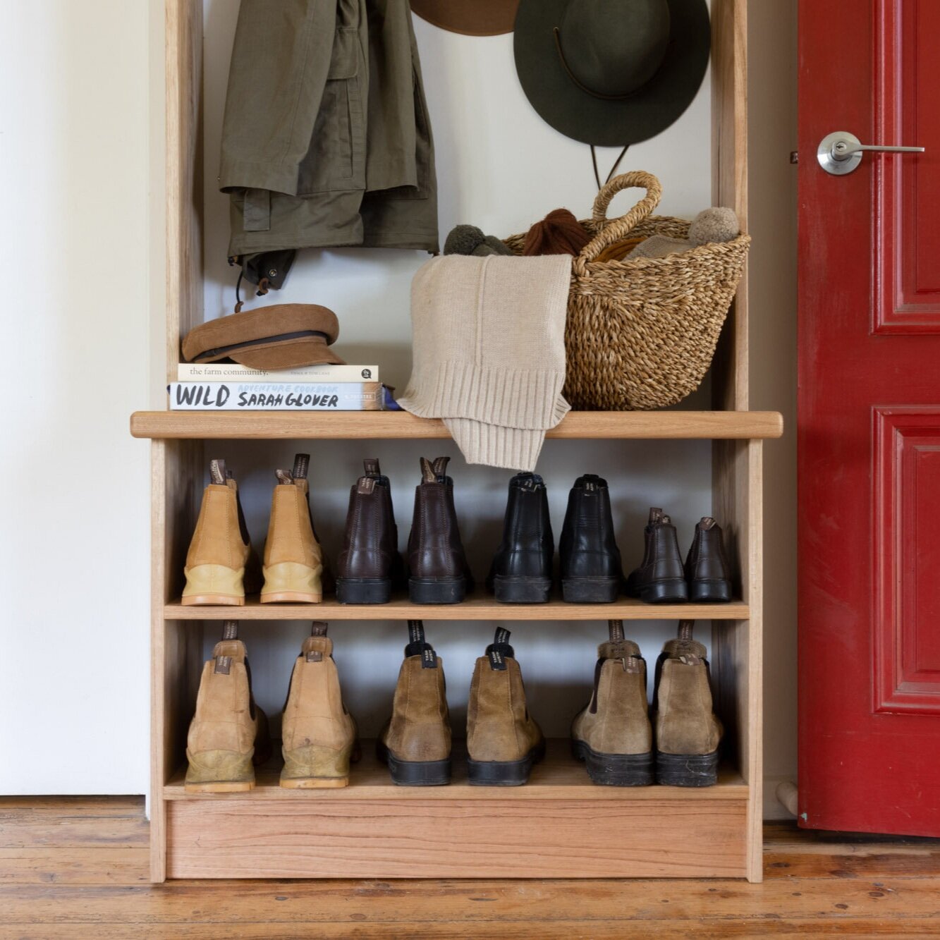 Restyling our DIY Boot, Coat and Hat Rack — Al + Imo  Custom Timber  Furniture & DIY Australia Restyling our DIY Boot, Coat and Hat Rack